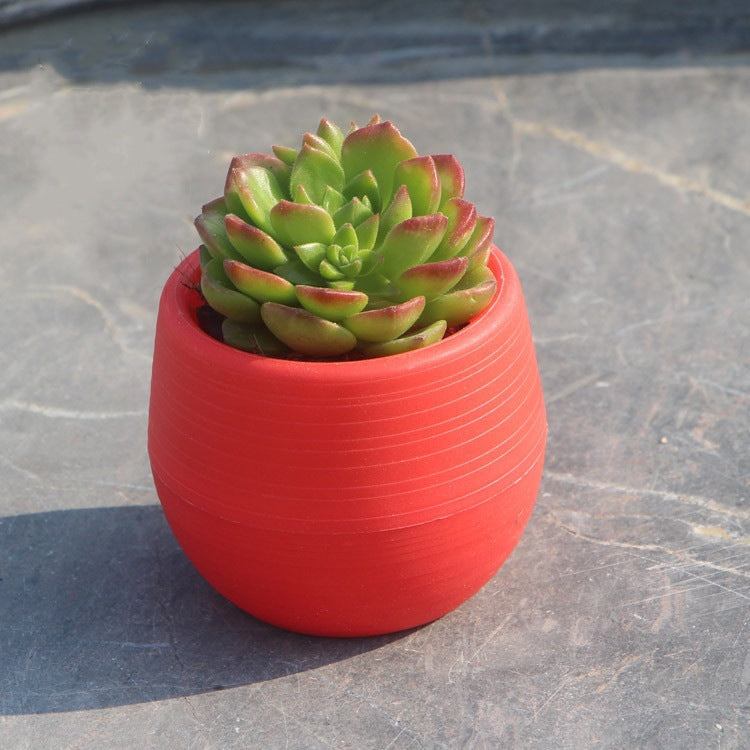 Succulents Flower Pots Mini Flower Pots Plastic Imitation Ceramic Stone Pill Flower Pots Color Full Resin Flower Pots