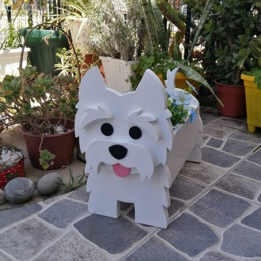 West Highland White Terrier Planter Pvc Flower Pot